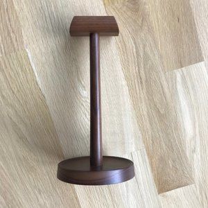 Wooden Headphone Stand Hanger Walnut Color (poplar wood)